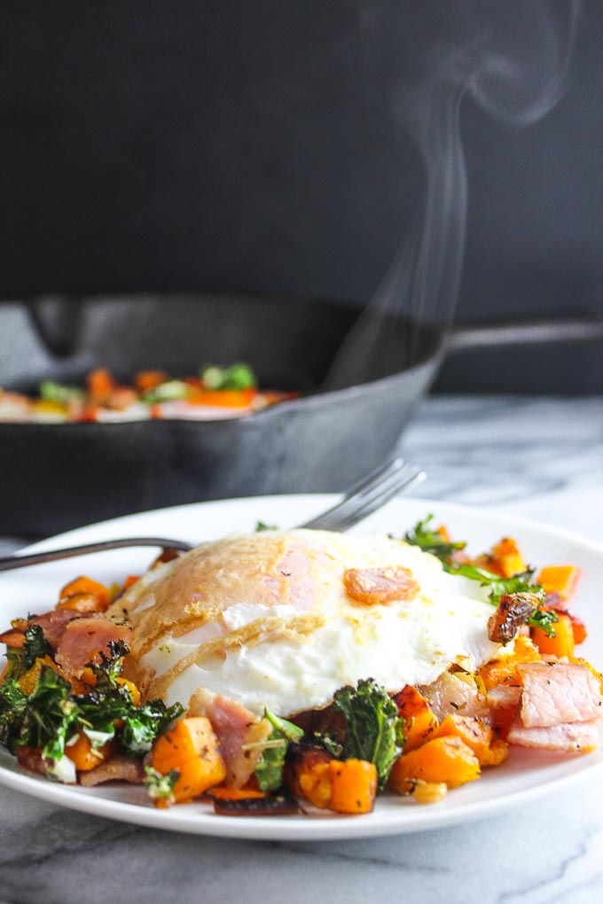 Bacon Kale & Sweet Potato Hash A Saucy Kitchen
