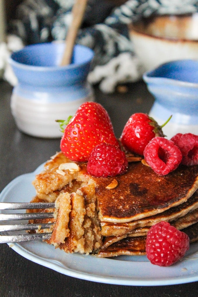 Vegan Buckwheat & Oat Pancakes A Saucy Kitchen