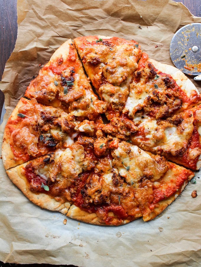 Gluten Free Pizza with Chorizo Sausage