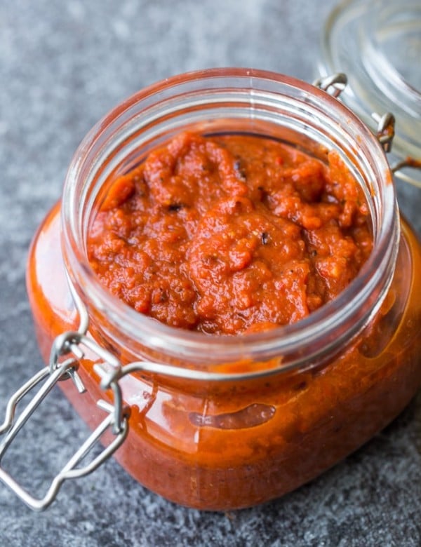 Roasted Red Pepper Sauce in a jar