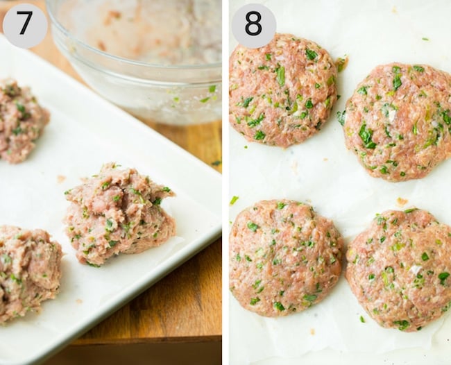 paleo turkey burgers patty collage