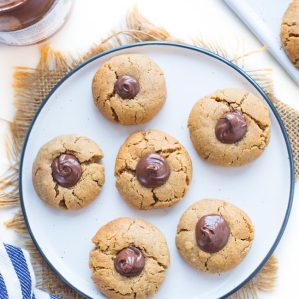 Peanut Butter Nutella Cookies on a plate