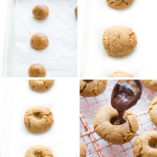 Peanut Butter Nutella Cookies collage