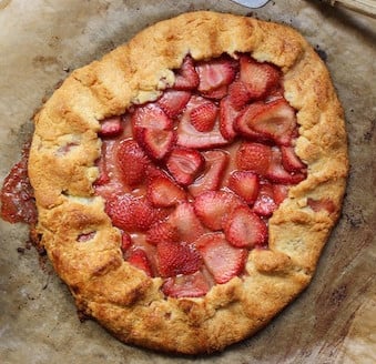 strawberry paleo galette with 