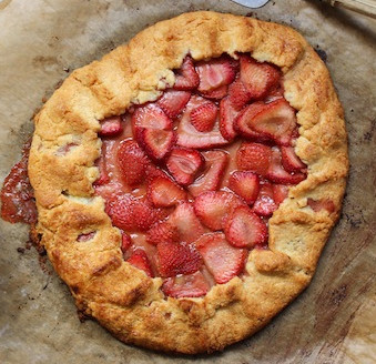 strawberry paleo galette with 