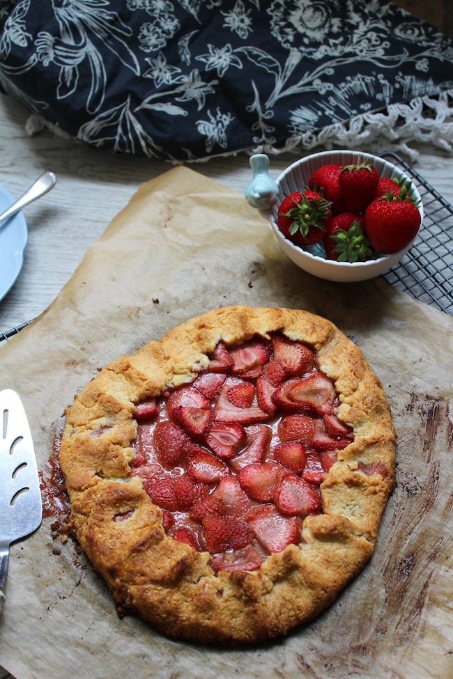 strawberry paleo galette 