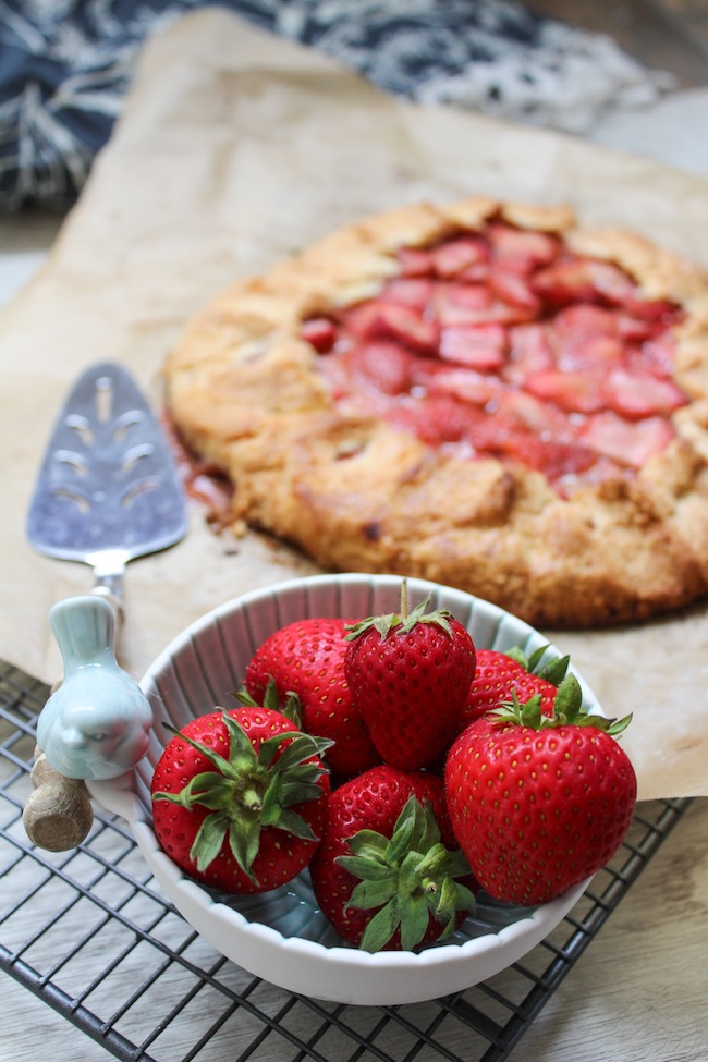 strawberries and paleo galette