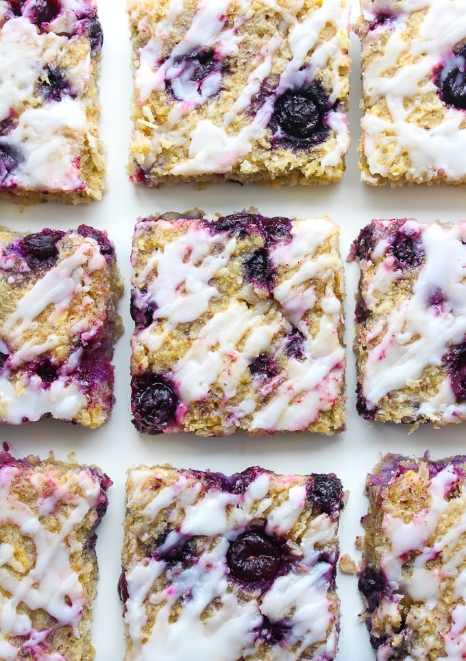 Coconut Blueberry Oat Squares