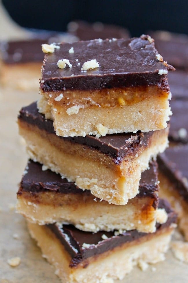 paleo millionaires shortbread stack