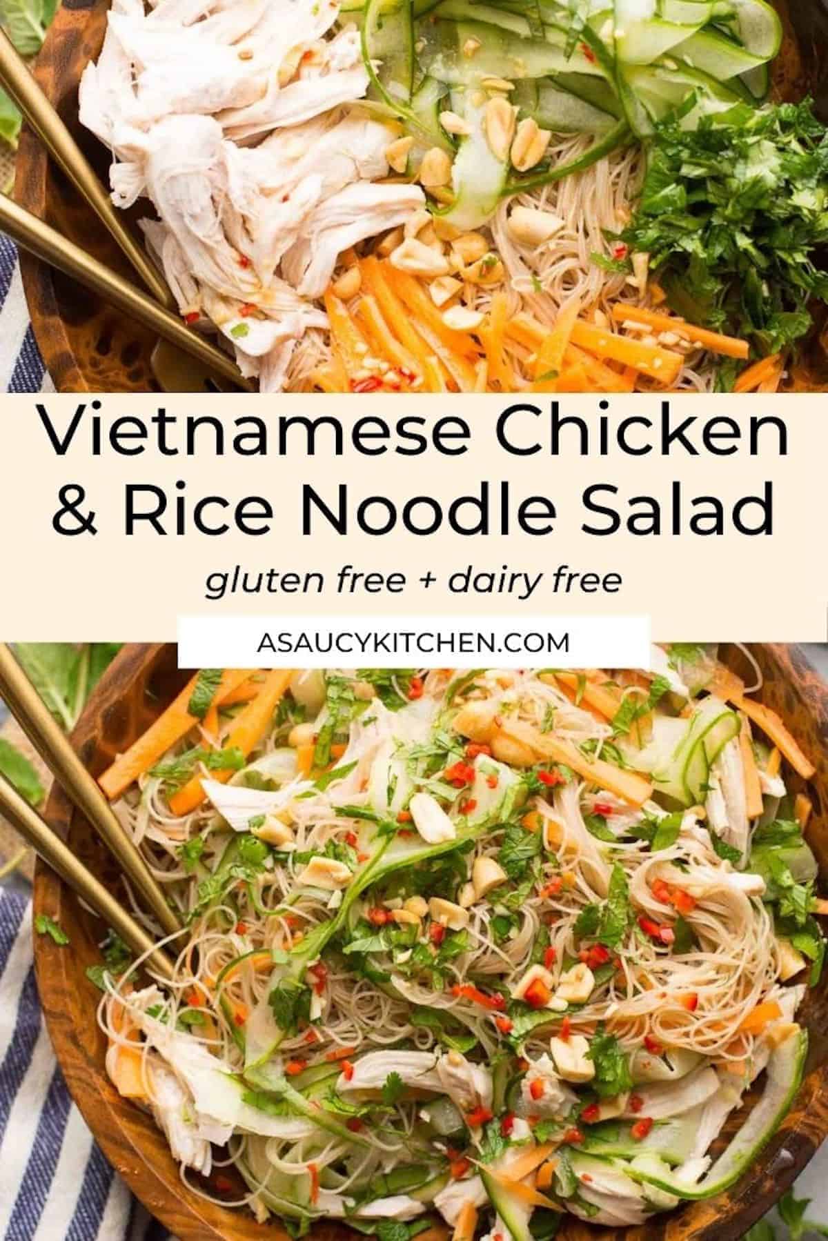 Vietnamese Chicken & Rice Noodle Salad 2021