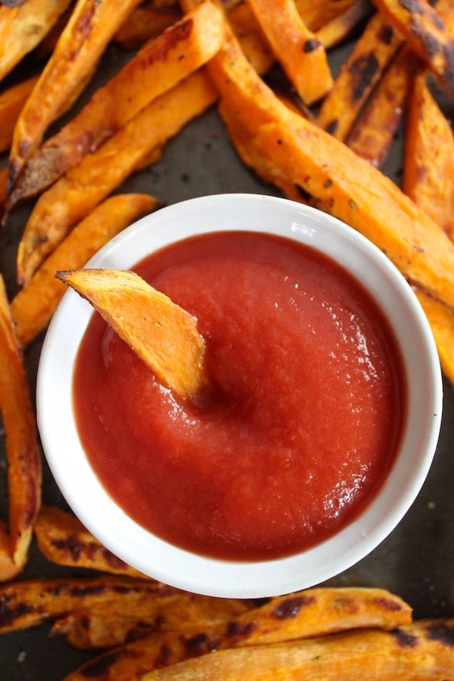 Low Fodmap & Paleo Ketchup with sweet potato fries