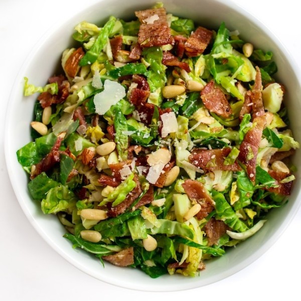 Bacon and Brussels Sprouts Salad | www.asaucykitchen.com