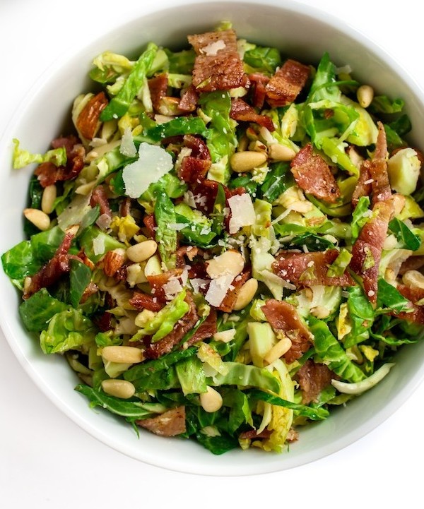 Bacon and Brussels Sprouts Salad | www.asaucykitchen.com