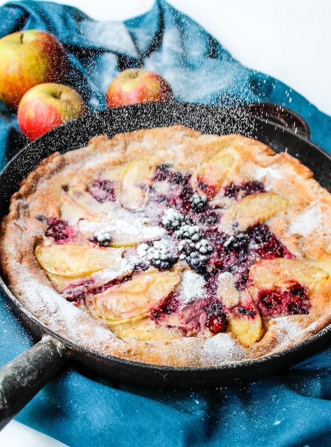 Blackberry & Apple Paleo Dutch Baby Pancake