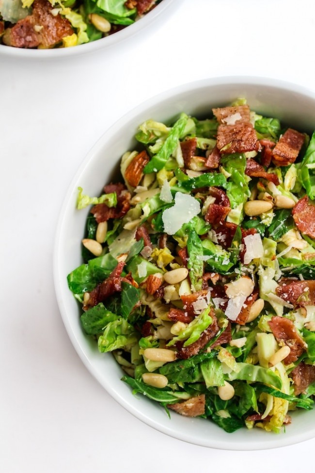 Bacon and Brussels Sprout Salad A Saucy Kitchen