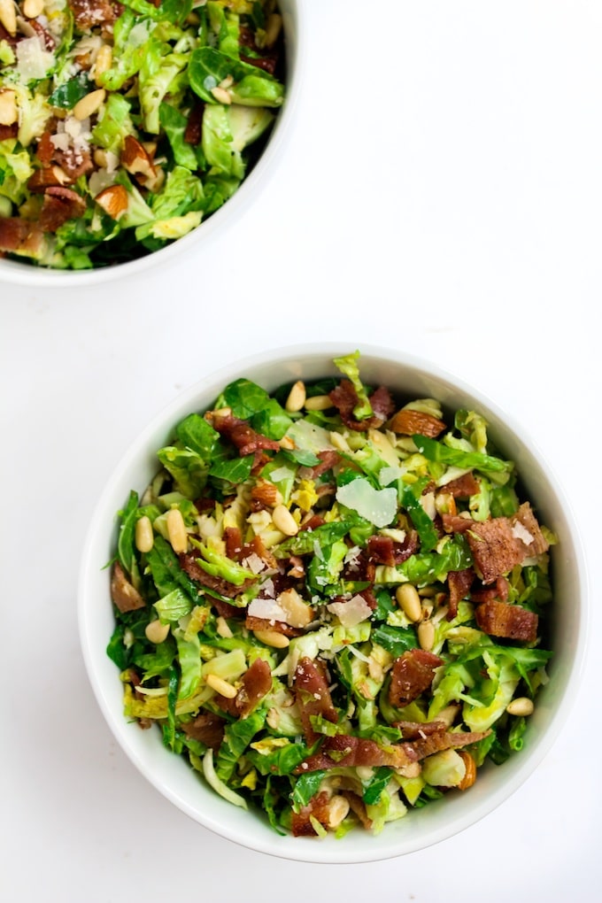 Bacon and Brussels Sprouts Salad | www.asaucykitchen.com