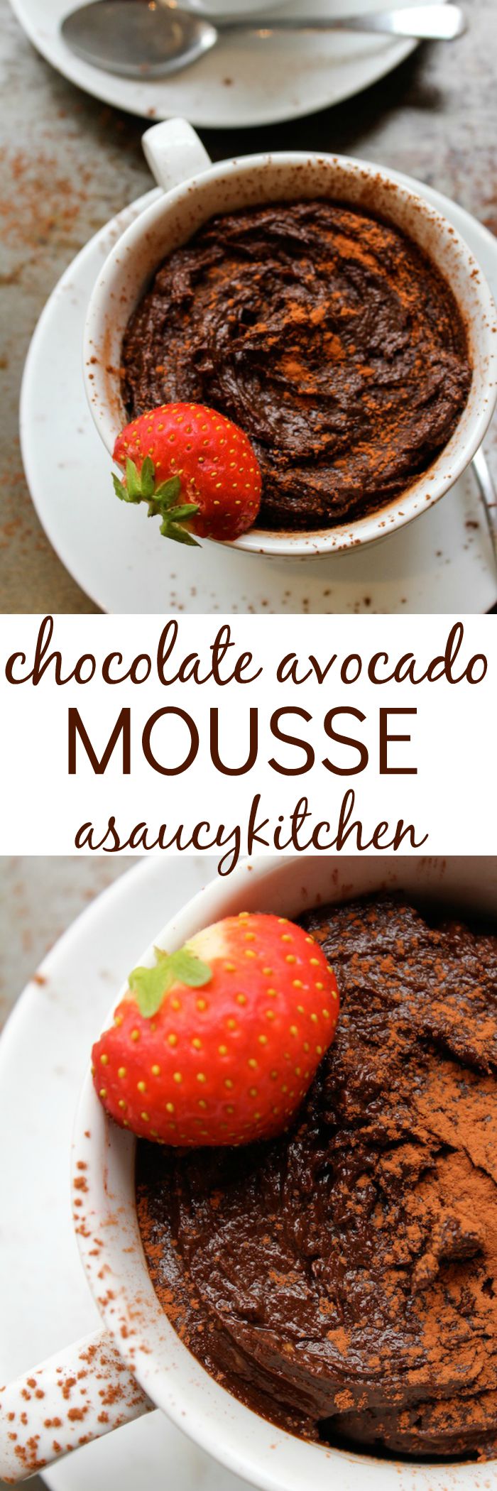 Chocolate Avocado Mousse www.asaucykitchen.com