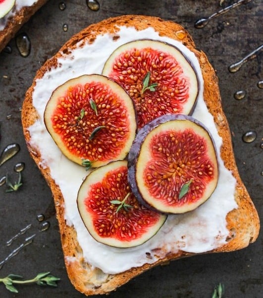 Honey & Thyme Ricotta with Fig Toast | www.asaucykitchen.com