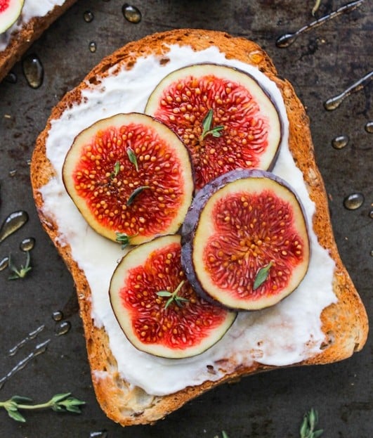 Honey & Thyme Ricotta with Fig Toast | www.asaucykitchen.com