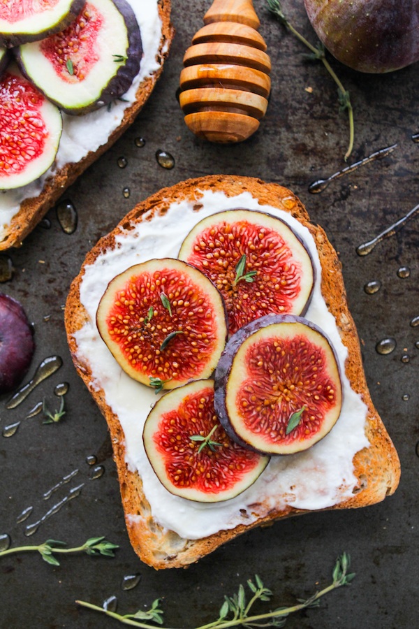 Honey & Thyme Ricotta with Fig Toast | www.asaucykitchen.com