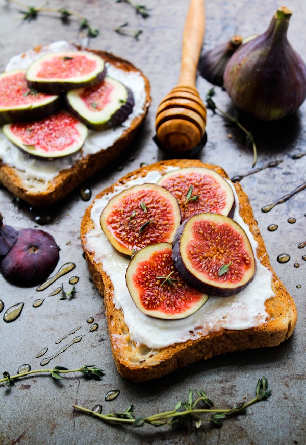 Honey & Thyme Ricotta with Fig Toast | www.asaucykitchen.com