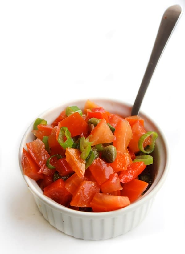 Ricotta Zucchini Fritters & Caper Tomato Salsa | www.asaucykitchen.com