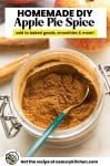 homemade apple pie spice blend pinterest graphic