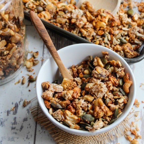 Grain Free Banana Granola | www.asaucykitchen.com