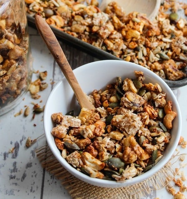 Grain Free Banana Granola | www.asaucykitchen.com