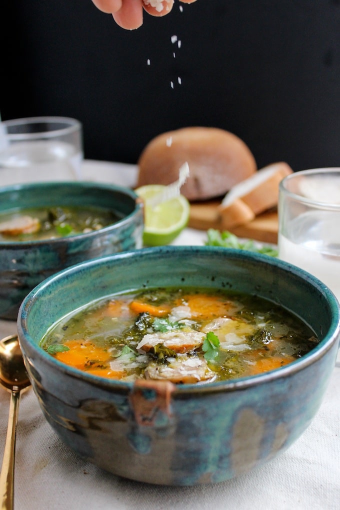 Sausage & Kale Soup - fast and easy for the perfect winter soup