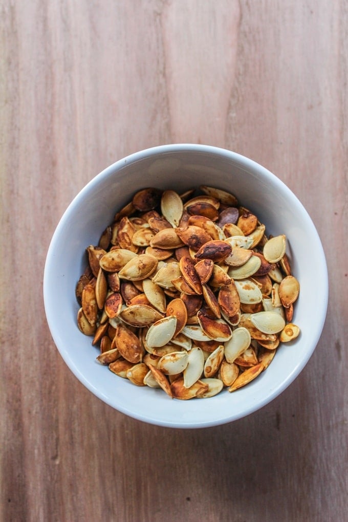 Tamari Roasted Pumpkin Seeds | www.asaucykitchen.com