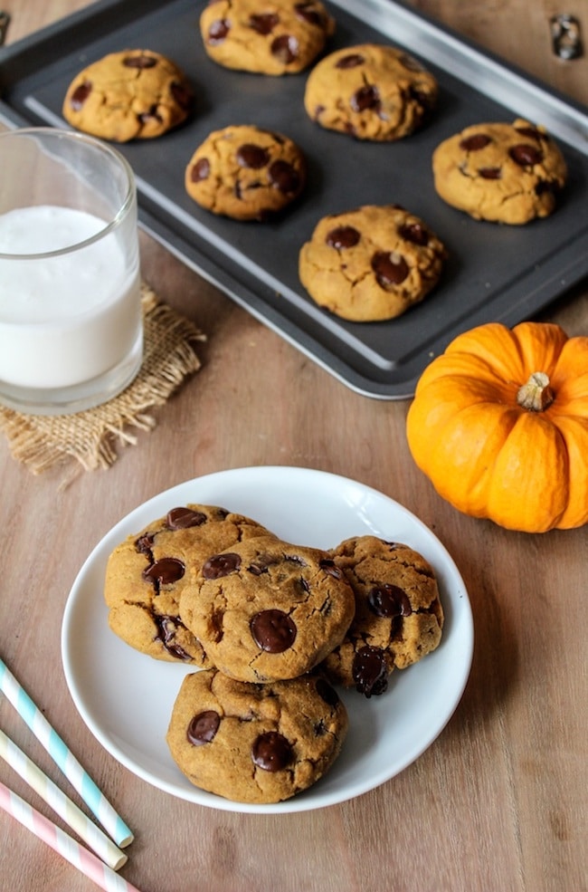 Vegan Chocolate Chip Pumpkin Cookies | Sweet Pumpkin Recipes | Homemade Recipes