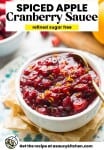 apple cranberry sauce pin image