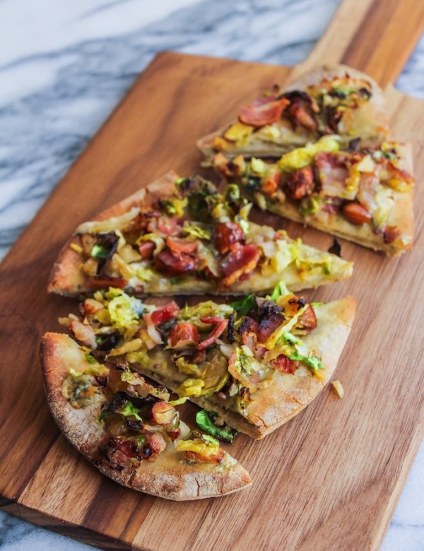 Bacon, Brussels and Blue Cheese Flatbread