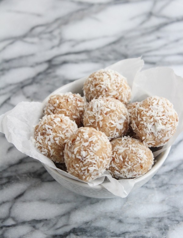 Coconut Date Snowballs - Easy to make nut free, vegan, and autoimmune friendly snack bite