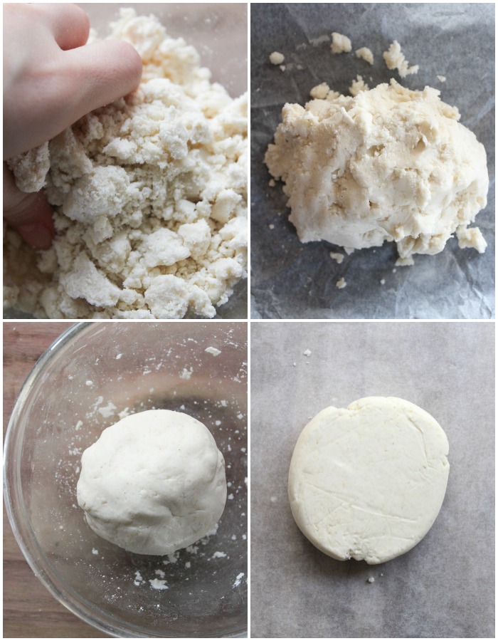 coconut oil pie crust dough collage 