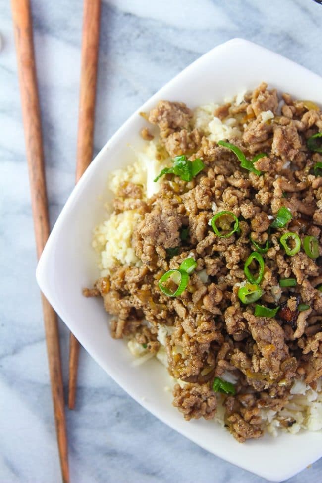 Taiwanese Minced Pork in a bowl