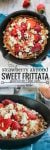 Switch up your usual breakfast routine with this strawberry almond sweet frittata! Perfect for breakfast, brunch, or a simple dessert!