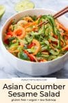 Asian Cucumber Sesame Salad pin graphic