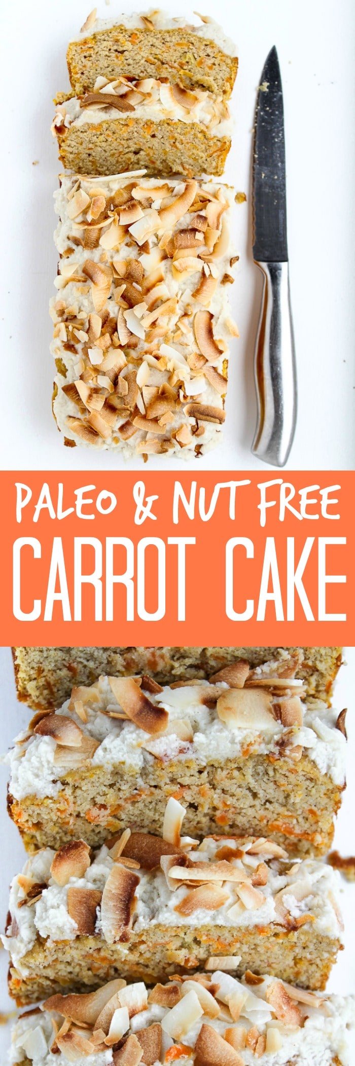 Nut Free Paleo Carrot Cake A healthier, gluten free and dairy free alternative to carrot cake!