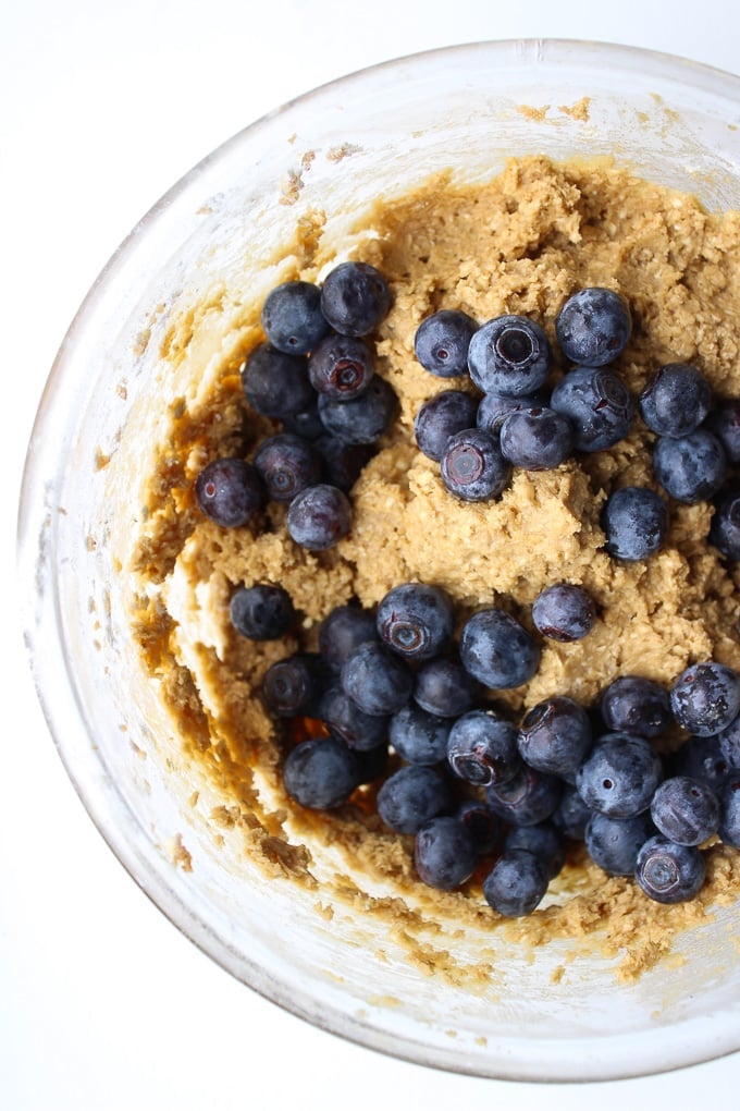 Oatmeal Cookie dough with fresh blueberries 