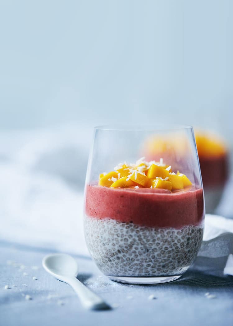 Guava Strawberry Chia Pudding Parfait | Natural Girl Modern World | 20 Swoon Worthy Chia Pudding Recipes | Gluten Free, Vegan, and Paleo options