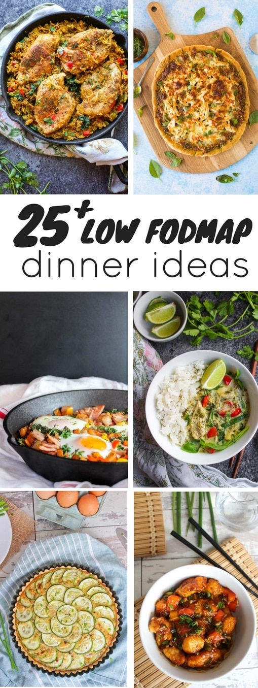 25 Low FODMAP Diet dinner recipes - nearly a month's worth of dinner ideas to help you figure out what to make for dinner.