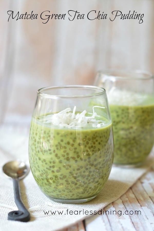 Matcha Green Tea Chia Pudding | A Saucy Kitchen | 20 Swoon Worthy Chia Pudding Recipes | Gluten Free, Vegan, and Paleo options