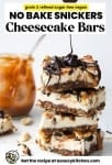 no bake snickers cheesecake bars