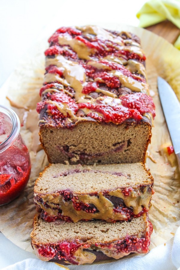 Peanut Butter and Jelly Banana Bread A Saucy Kitchen
