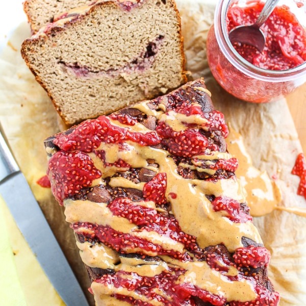 Peanut Butter & Jelly Banana Bread