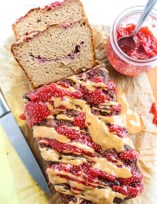 Peanut Butter & Jelly Banana Bread