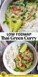 Low FODMAP Thai Green Curry Pinterest Marketing Image
