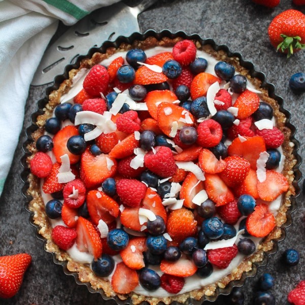 Mixed Berry & Coconut Cream Pie